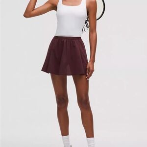 Perforated Narrow Waistband Tennis Skirt